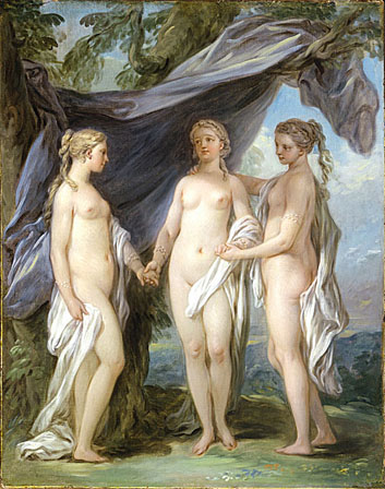 Carle Vanloo : esquisse pour les Grâces de 1763, Los Angeles, County Museum of Art, ©Centre Ledoux Carle Vanloo : esquisse pour les Grâces de 1763, Los Angeles, County Museum of Art, ©Centre Ledoux