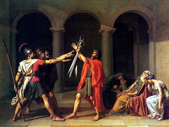 J.-L. David, Serment des Horaces, 1784, Paris, musée du Louvre (cl. RMN). J.-L. David, Serment des Horaces, 1784, Paris, musée du Louvre (cl. RMN).