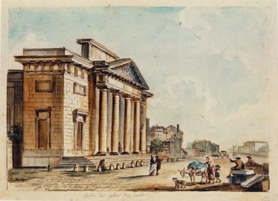 J.-B. Lallemand, Façade de l'église du Roule, XVIIIe siècle.
© BnF/Gallica J.-B. Lallemand, Façade de l'église du Roule, XVIIIe siècle.
© BnF/Gallica