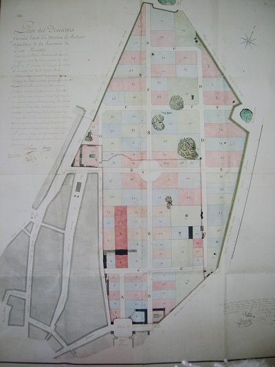 Division du domaine de Noailles en 86 lots pour la vente comme bien national, 9 messidor an III (27 juin 1795), A.D. 78, 4 Q 203. Division du domaine de Noailles en 86 lots pour la vente comme bien national, 9 messidor an III (27 juin 1795), A.D. 78, 4 Q 203.